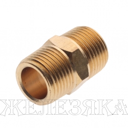 Соединитель резьбовой ER-MM06/06:наруж. резьба 3/8"x3/8" ЭВРИКА /1/10