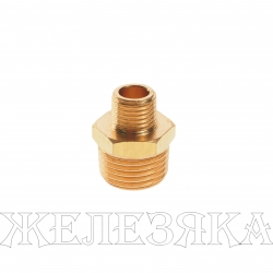 Соединитель резьбовой ER-MM08/04:наруж. резьба 1/2"x1/4" ЭВРИКА /1/10