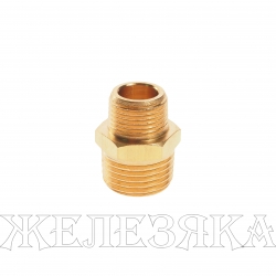 Соединитель резьбовой ER-MM08/06:наруж. резьба 1/2"x3/8" ЭВРИКА /1/10