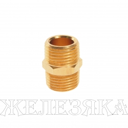 Соединитель резьбовой ER-MM08/08:наруж. резьба 1/2"x1/2" ЭВРИКА /1/10