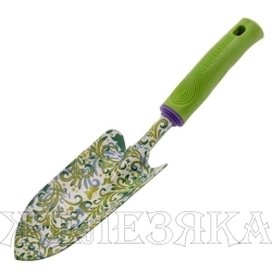 Совок посадочный широкий, 80х330 мм, стальной, пластиковая рукоятка, FLOWER GREEN// Palisad