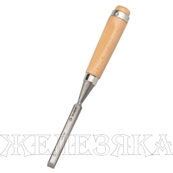 Стамеска-долото 14мм деревянная ручка из бука Классик ЗУБР