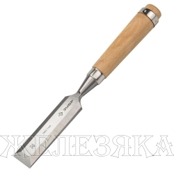 Стамеска-долото 32мм деревянная ручка из бука Классик ЗУБР