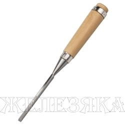 Стамеска-долото 6мм деревянная ручка из бука Классик ЗУБР