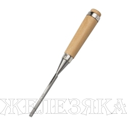 Стамеска-долото 8мм деревянная ручка из бука Классик ЗУБР