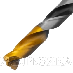 Сверло по металлу 12.0х151мм блистер Р6М5 Golden Tip DENZEL