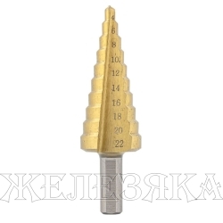 Сверло ступенчатое HSS 4241(4-22мм), в блистере  ROCKFORCE /1