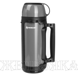 Термос (N-TM-042-G) 1700ML (крышка-кружка с ручк, доп.пл.чашка, скл.ручки, ремень) Nisus МП