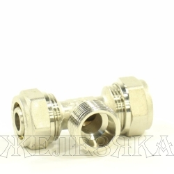 Тройник M3/4"-20х2мм для металлопластиковых труб GENERAL FITTINGS