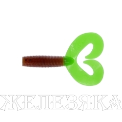 Твистер Credo Double Tail 1,96"/5 см Rusty Gold & Lime 10шт. (HS-27-017) Helios