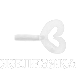 Твистер несъедоб. Credo Double Tail 2,95"/7,5 см White 100шт. (HS-12-001-N) Helios