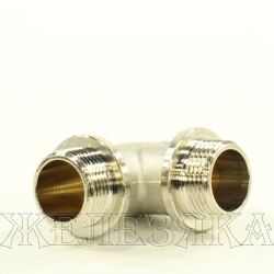 Уголок M3/4"-M3/4" с фланцами, никелированная латунь GENERAL FITTINGS