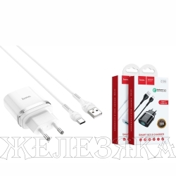 Устройство зарядное для мобильных устройств Hoco C12Q Type-C cable черное