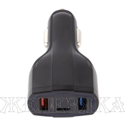 Устройство зарядное для мобильных устройств Red Line 2 USB+ Type-C 25W QC черный