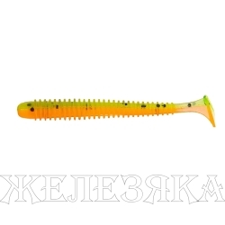 Виброхвост Liny Catcher 2,35"/6 см Pepper Green & Orange 12шт. (HS-5-018) Helios