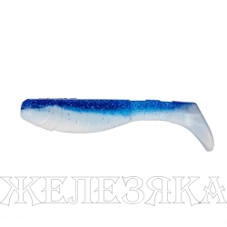Виброхвост несъедоб. Chubby 3,55"/9 см Blue Sparkles & White 100шт. (HS-4-026-N) Helios