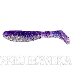 Виброхвост несъедоб. Chubby 3,55"/9 см Silver Sparkles & Fio 100шт. (HS-4-036-N) Helios