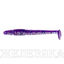 Виброхвост несъедоб. Minoga 3,75"/9.5 см Silver Sparkles & Fio 100шт. (HS-17-036-N) Helios