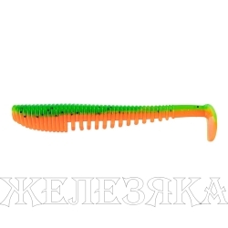 Виброхвост Varuna 4,33"/11см Pepper Green & Orange 7шт. (HS-35-018) Helios