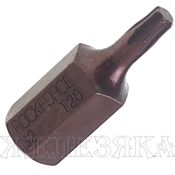 Вставка TORX T20x30ммL,10мм ROCKFORCE /1/10/100