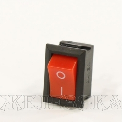 Выключатель клавишный 250V 6А ON-OFF красный mini REXANT