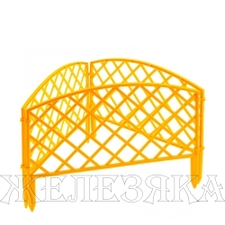 Забор декоративный "Сетка", 24х320 см, желтый, Россия// Palisad
