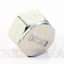 Заглушка F3/8" 6-гр, никелированная латунь RVC