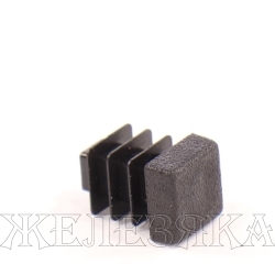 Заглушка пластик квадратная 10х10 практичная ILQ стенка 0.8-2.0 чёрная