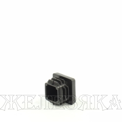 Заглушка пластик квадратная 20х20 практичная ILQ стенка 0.8-2.5 чёрная