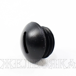 Заглушка приборная 15.0х10.0х6.0мм М12х1.5 круглая резьбовая пластик черная