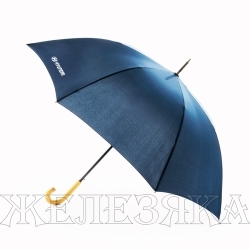 Зонт HYUNDAI трость ручка -дерево, r138 см, синий OEM