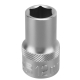 Головка торцевая удлиненная, 12 мм, 6-гранная, CrV, под квадрат 1/2",// Stels