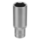 Головка торцевая удлиненная, 22 мм, 6-гранная, CrV, под квадрат 1/2",// Stels