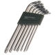 Набор ключей TORX RF-5071TL: экстрадлинных  Т10Н-Т40Н- с отверстием 7пр. на пласт. держат.ROCKFORCE /1/10/50