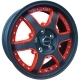 Диск колесный 16 литой TG RACING LZ 417 MATT BLACK RED INS