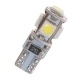 Автолампа 24V W2.1x9.5d 5W WHITE 6000K 05LED MEGAPOWER с обманкой