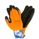 Перчатки нейлоновые с полиуретановым покрытием черно-оранжевые р.10 UNITRAUM