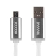 Кабель micro USB-USB 1м. белый с подсветкой WIIIX