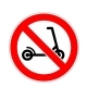 Наклейка Знак На самокатах запрещено пленка 100х100мм