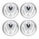 Наклейка на колпак диска колесного VW D56 сер.металл 4шт
