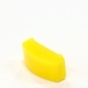 Колпачок кнопки 12.4х5.7/2.0х3.7мм прямоугольный пластик желтый