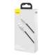 Кабель 8-pin-USB 2м. Apple 2.4A black BASEUS