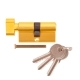 Личинка замка 60мм ключ-завертка, латунь, 3 ключа, блистер ФАБРИКА ЗАМКОВ