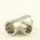 Тройник переходной F3/4"-F3/4"-F1/2" никелированная латунь RTP