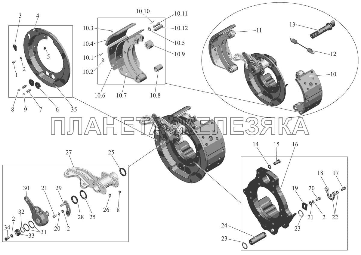 Тормозной механизм 103-3501004 МАЗ-103 (2011)