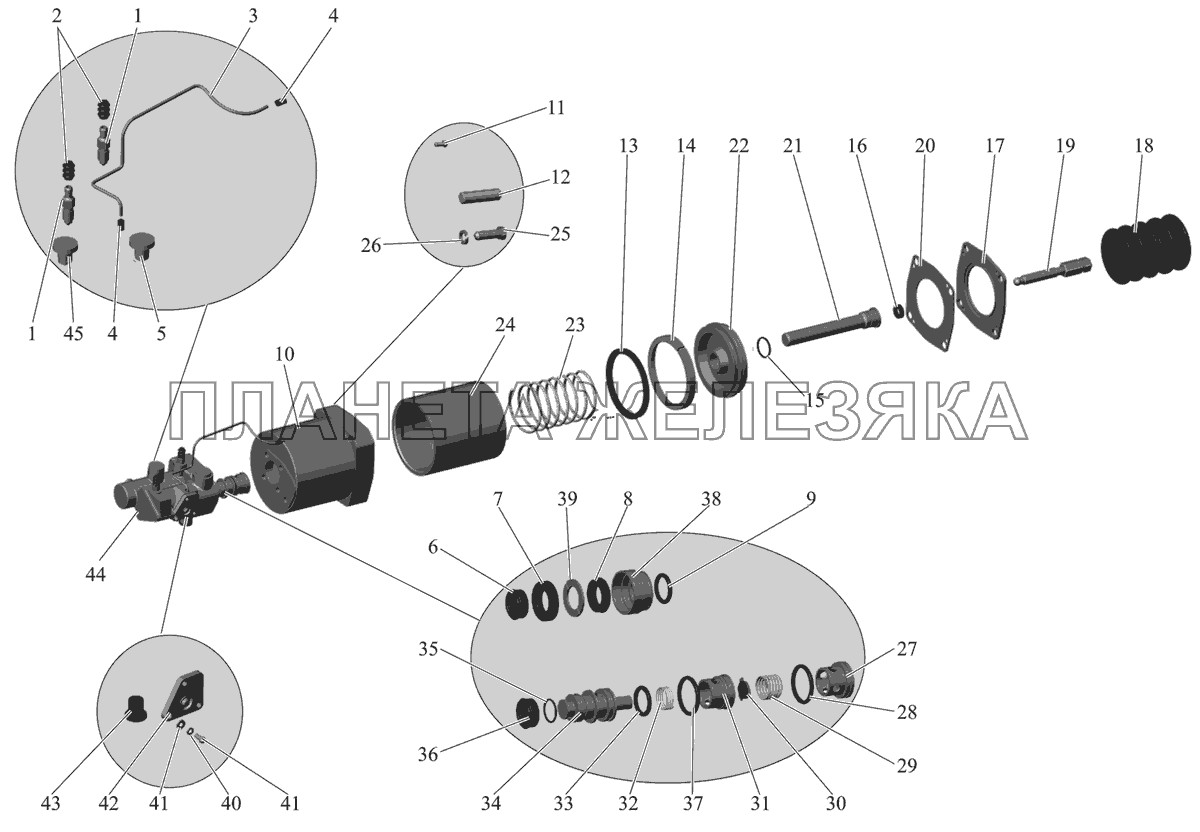 Усилитель пневмогидравлический 64221-1609200 Для МАЗ 103001 МАЗ-103 (2011)