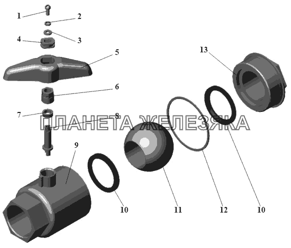 Кран проходной 101-8101302-01 МАЗ-104 (2011)