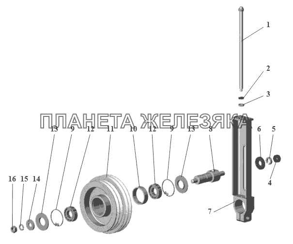 Ролик натяжной 104-1308140-21 МАЗ-104 (2011)