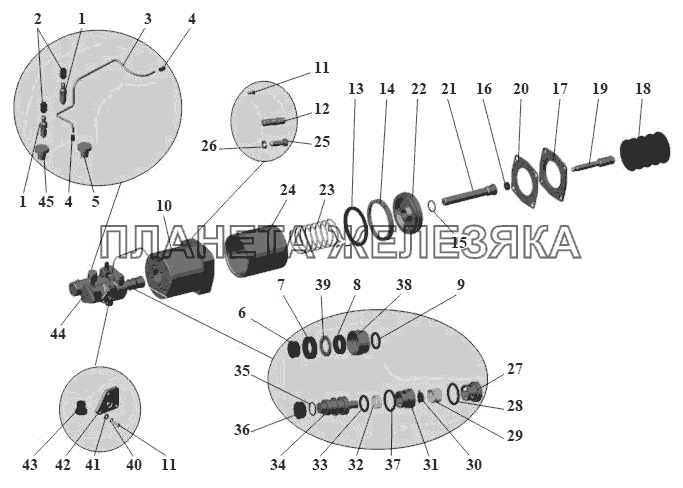 Усилитель пневмогидравлический 64221-1609200 МАЗ-104 (2011)