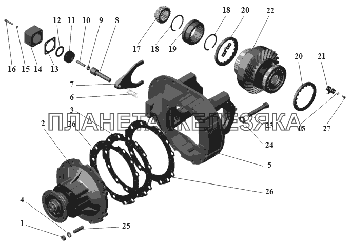 Редуктор заднего моста 152-2402010 МАЗ-104 (2011)